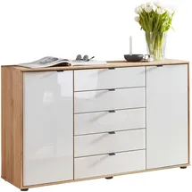 Wiemann Kombikommode 141 x 86 x 43 cm Braun / Weiß