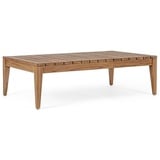 Casa Padrino Luxus Teakholz Gartentisch Braun 120 x 70 x H. 35 cm - Wetterbeständiger Garten & Terrassen Massivholz Tisch - Moderne Teakholz Garten & Terrassen Möbel - Luxus Kollektion