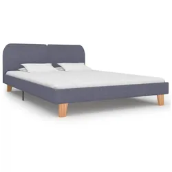 vidaXL Bettgestell Hellgrau Stoff 180x200 cm