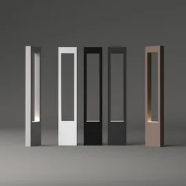Ideal Lux Außenleuchte Aluminium/Glas 80,0 cm G9 spritzwassergeschützt braun