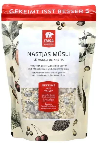 TAIGA Nastjas Müsli, angekeimte Saaten bio