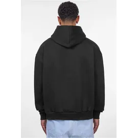 dropsize HEAVY OVERSIZE MIDDLE RUBBER PATCH HOODIE - schwarz, - S