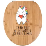 Mr. & Mrs. Panda WC-Sitz Einhorn Herz, Klobrille, Transparent, klo deckel, Unicorn, Klobrille, (Packung, 1-St)