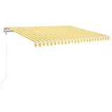 vidaXL Automatisch Gelenkarmmarkise 400 x 350 cm gelb/weiß 3068988