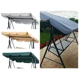 Ersatz-Baldachin für Hollywoodschaukel, 2- und 3-Sitzer-Größen, für Gartenmöbel, Schaukelstuhl (168 x 114 cm, grau)