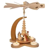 Teelichtpyramide Christi Geburt für Teelichte Höhe  27cm NEU Weihnachtspyramide