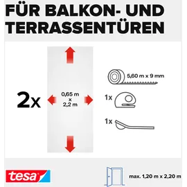 Tesa Insect Stop Magnetvorhang 220 x 120 cm Weiß