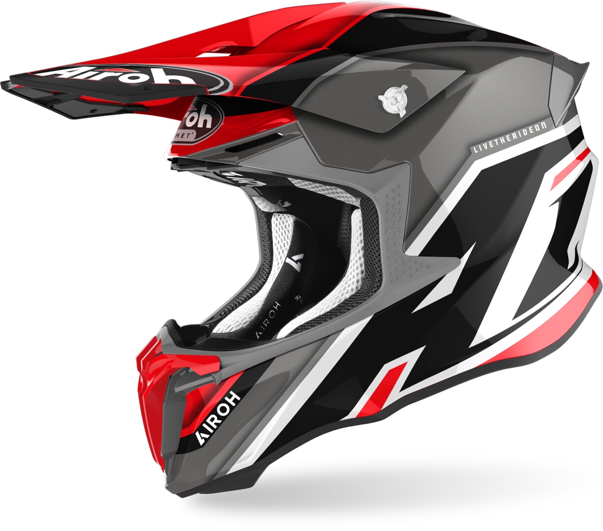 Airoh Twist 2.0 Shaken Motorcross helm, rood, S