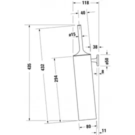 Duravit WC-Bürstengarnitur Starck T Edelstahl gebürstet (0099467000)