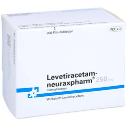 LEVETIRACETAM-neuraxpharm 250 mg Filmtabletten 200 St