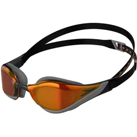 Speedo Fastskin Pure Focus Schwimmbrille | Wettkampfbrille | Anti-Beschlag | Wasserdicht Schwimmbrille, Schwarz/Orangegold, Einheitsgröße