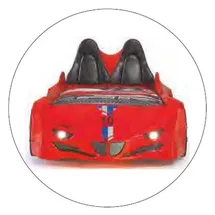 aea Kinderbett Rennwagen 135 x 62 x 235 cm Holz rot