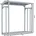 Quick Star Kaminholzregal Aluminium 185 x 70 x 185 cm mit Wetterschutz Grau/Transparent