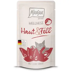 MjAMjAM – Wellness 125g MjAMjAM Katze Sparpaket 24x125g Wellness Haut und Fell Rind