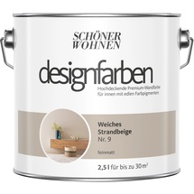 SCHÖNER WOHNEN Designfarben 2,5 l weiches strandbeige