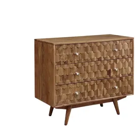 Massivmoebel24 Kommode Akazie 88x42x75 natur lackiert MOSAYK #107