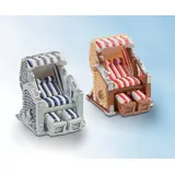 HobbyFun Strandkorb blau-weiss