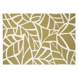 Tapis intérieur extérieur blanc crème et vert 123 x 180 cm GARANCE