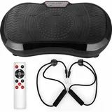 LIFERUN Vibrationsplatte für Ganzkörpertraining Leiser Motor 10 Voreingestellte Programme+ 120 Vibrationsstufen rutschfest mit Trainingsbänder+