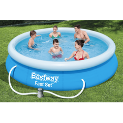 BESTWAY Fast SetTM Pool-Set, rund, 366x76cm Swimmingpool Mehrfarbig