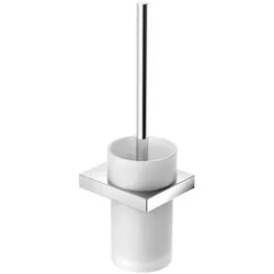 WC-Bürstengarnitur System 100 chrom, Kristallglas satiniert