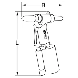 KS Tools Druckluft Nietpistole 515,3101 bis 6,4mm