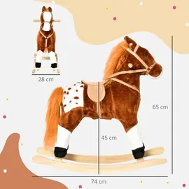Homcom Schaukelpony braun