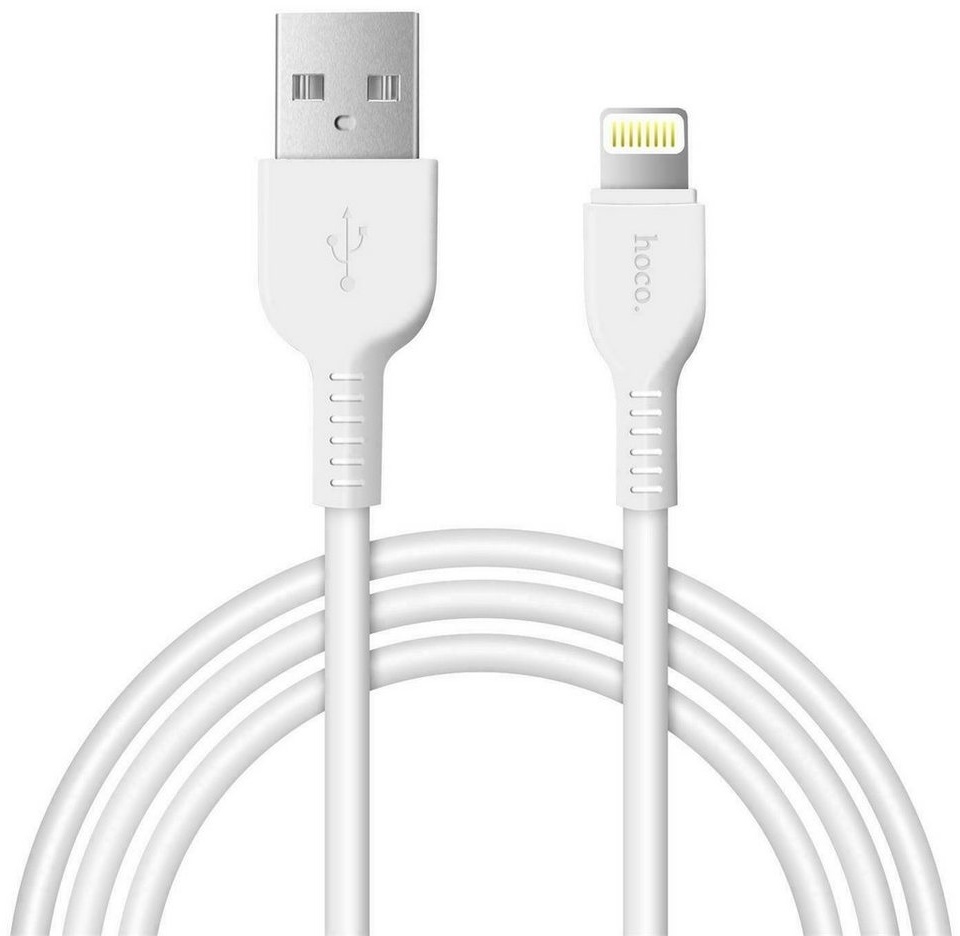 HOCO Ladekabel weiß 1 m für Apple Lightningkabel, Lightning, USB (100.00 cm), Smartphone, laden, Kabel weiß