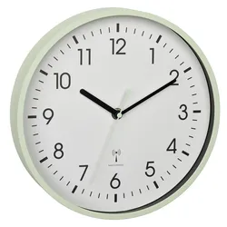 TFA Dostmann 60.3550.04, Wand, Analoge Uhr, Rund, Mintfarbe, Kunststoff, Glas