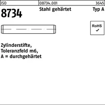 Hörger & Geßler Zylinderstift ISO 8734 6 m6 x 18 Stahl gehärtet 200 Stück