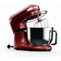 Fentic Küchenmaschine 2000W – Knetmaschine, Rührmaschine, 6,2L Edelstahlschüssel, 6 Geschwindigkeiten, Pulsfunktion - Rot