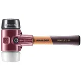 Halder SIMPLEX Schonhammer Ø 60 mm Gummi schwarz / Superplastik kurzer Stiel mit Tempergussgehäuse