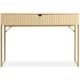 Idimex FRIBO Konsolentisch 110 x 40 x 75 cm Eiche/Gold
