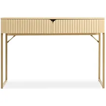 Idimex FRIBO Konsolentisch 110 x 40 x 75 cm Eiche/Gold