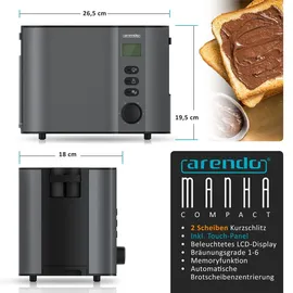 Arendo MANHA Toaster Grau