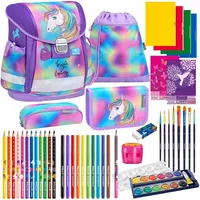 Belmil Schulranzen Set Classy Magic Rainbow Color Unicorn 14-teilig
