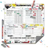 TOBJA Belohnungstafel Kinder magnetisch – Graffiti Design mit Eule