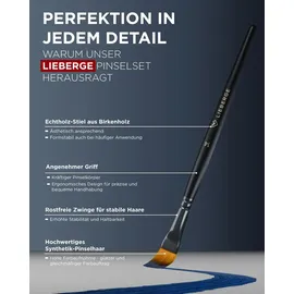 lieberge Premium Pinselset 12 St. schwarz