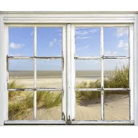 Queence Wandsticker QUEENCE "Dünen", beige (natur), B:40cm H:60cm T:0,1cm, Wandtattoos, Wandsticker, Wandbild, selbstklebend, Dünen, Sand, 3D