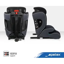 PETEX Supreme Plus 1151 ISOFIX schwarz HDPE nach ECE R129 Kindersitz Schwarz