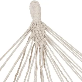 outtec Outtec® Hängematte mit 2 Kissen - 200x150 cm, bis 220kg - Boho Hammock für Outdoor, Garten, Balkon - für Kinder und Erwachsene - Beige