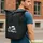 Hellweg Druckerei Huuraa Kurierrucksack Isla Mujeres Inselmotiv Mexiko 30-44 Liter Black Melange Fairtrade Rolltop Rucksack Geschenkidee - Schwarz