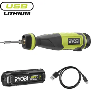 RYOBI 4 V USB-LITHIUM Akku-Lötkolben RSI4-120G, 4V 460°C USB-C Ladekabel