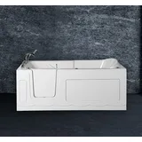 DEKO VERTRIEB BAYERN Whirlpool-Badewanne Luxus Tür Seniorenbadewanne Whirlpool Senioren Badewanne 150x75cm Mode