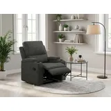 OTTO home Relaxsessel Napori Polyester 87 x 105 x 94 cm Grau mit Getränkehalter