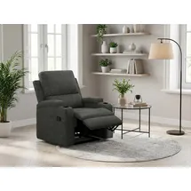 OTTO home Relaxsessel Napori Polyester 87 x 105 x 94 cm Grau mit Getränkehalter