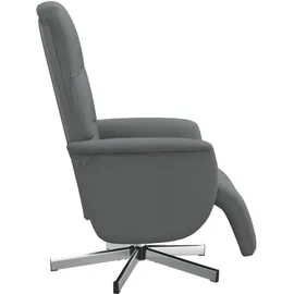vidaXL Relaxsessel mit Fußteil Stoff 56,7 x 105 x 89,2 cm Dunkelgrau drehbar