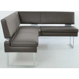 K+W Komfort & Wohnen Eckbank K+W KOMFORT & WOHNEN, grau (schwarzgrau 80), B:199cm H:89cm T:158cm, Sitzbänke, Eckbank, langer Schenkel links oder rechts, mit dekorativen Distanzhalter