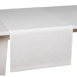 PICHLER Tischläufer, weiß Textil, Uni, rechteckig, 50x150 cm, Wohntextilien, Tischwäsche, Tischläufer