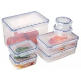 LocknLock Frischhaltedose Gefrierdosen Lunchbox Deckel Frischhaltedosen 7er Set, Polyprophylen (PP), (Spar-Set)